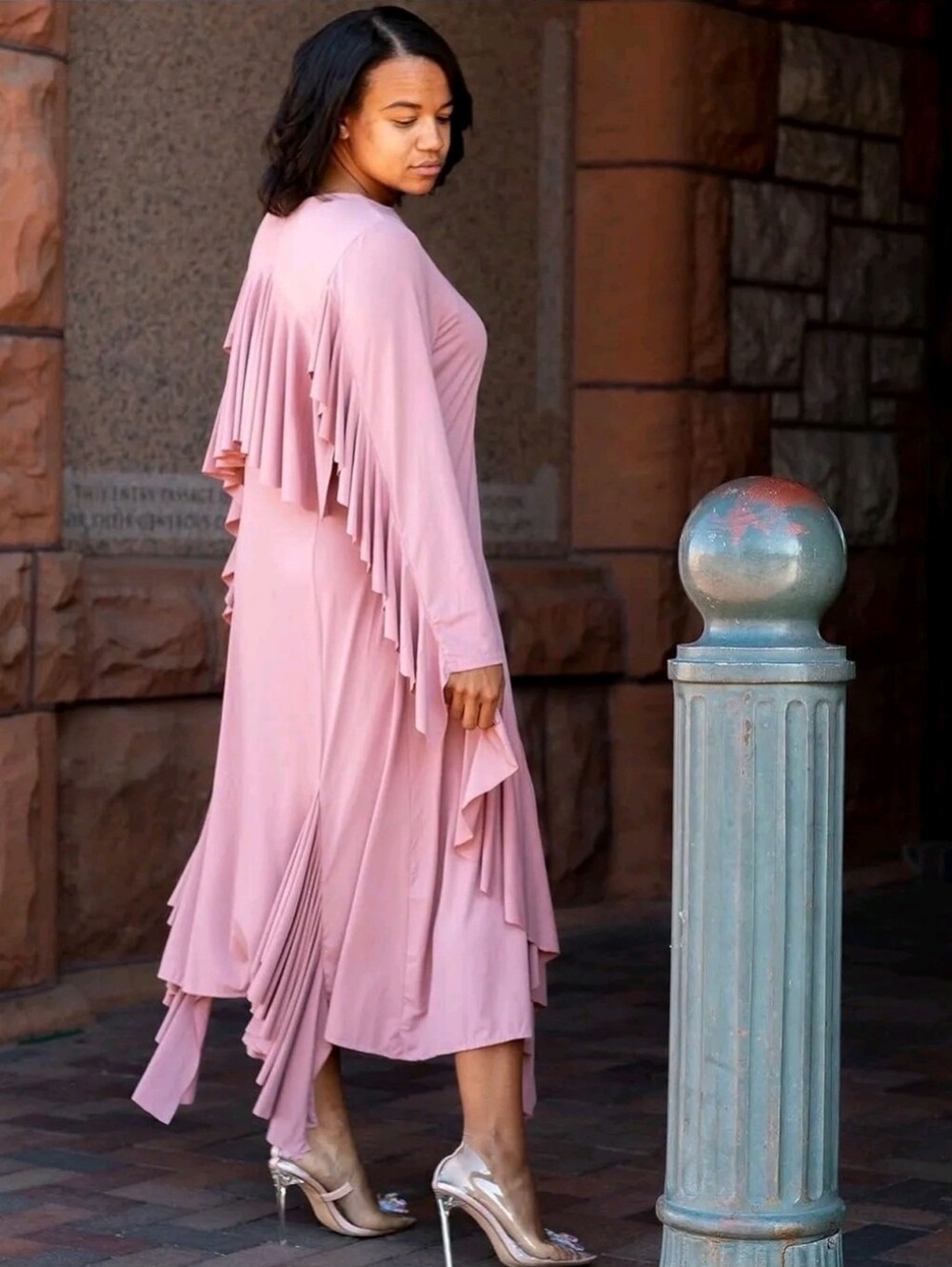 Boutique Ruffle Maxi Dress - Picture 2 of 8